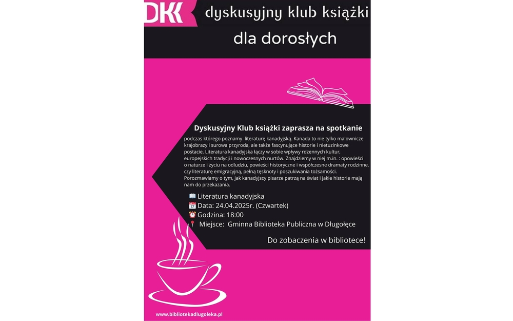 Plakat zapraszający na spotkanie dkk dla dorosłych