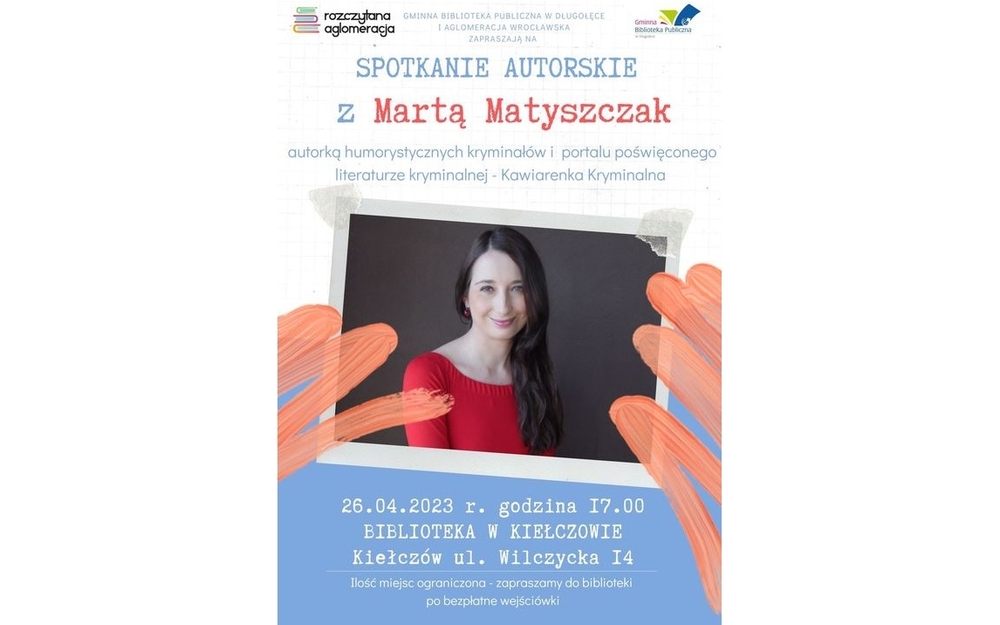 Marta Matyszczak plakat zaproszenie na spotkanie