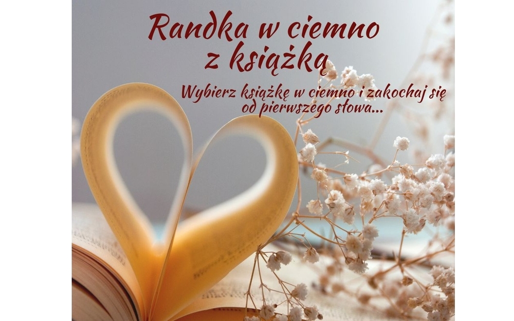 plakat randka w ciemno z książką