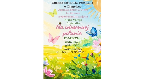 plakat klubu małego czytelnika - zaproszenie