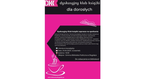 Plakat zapraszający na spotkanie dkk dla dorosłych