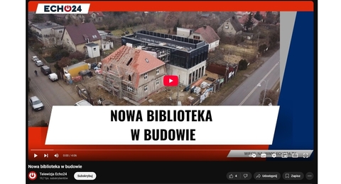 kadr z placu budowy biblioteki