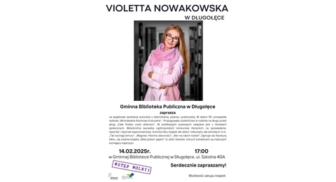 plakat zapraszający na spotkanie z autorką