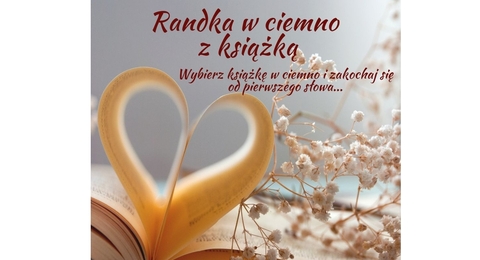 plakat randka w ciemno z książką