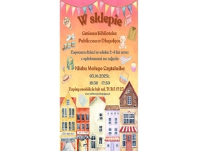 plakat zapraszający na spotkanie do klubu małego czytelnika
