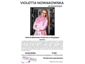 plakat zapraszający na spotkanie z autorką