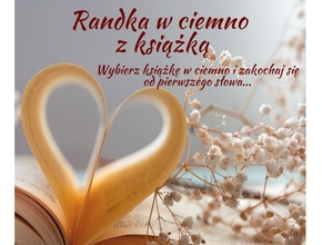 plakat randka w ciemno z książką