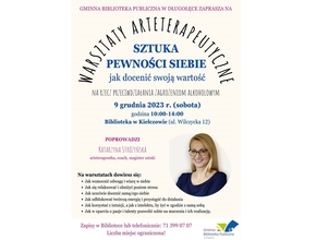 plakat zapraszający na spotkanie z katarzyną stróżyńską