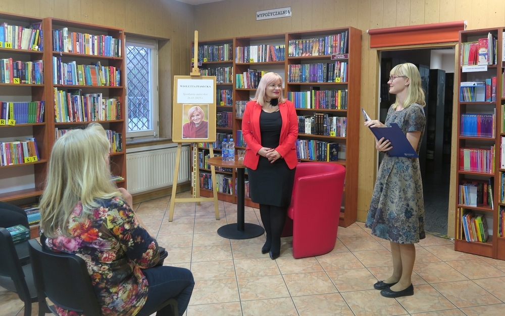 Spotkanie autorskie z Wiolettą Piasecką w bibliotece w Długołęce