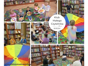kolaż ze zdjęć - spotkanie klubu małego czytelnika 25 października 2024
